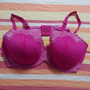 Torrid Pink Lace Demi Bra 46D